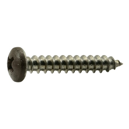 Midwest Fastener Sheet Metal Screw, #8 x 1 in, Painted 18-8 Stainless Steel Pan Head Phillips Drive, 100 PK 09110